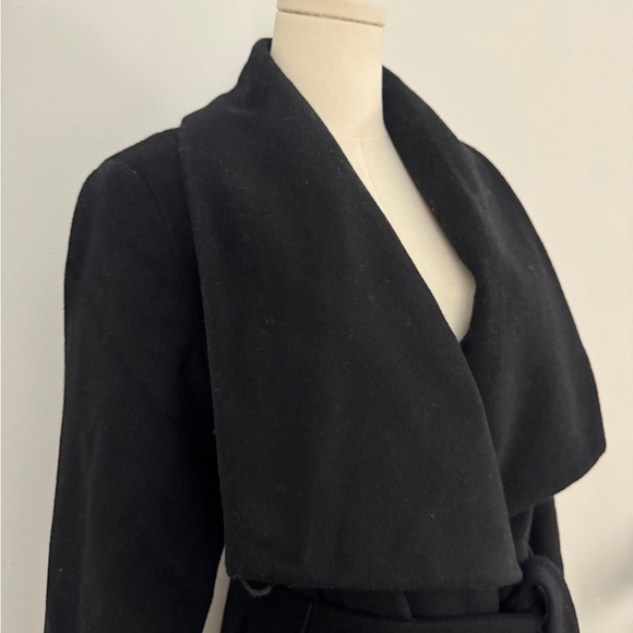 Cole Haan Women's Signature Wool Blend Wrap Coat Black Size 12 - Picture 16 of 16